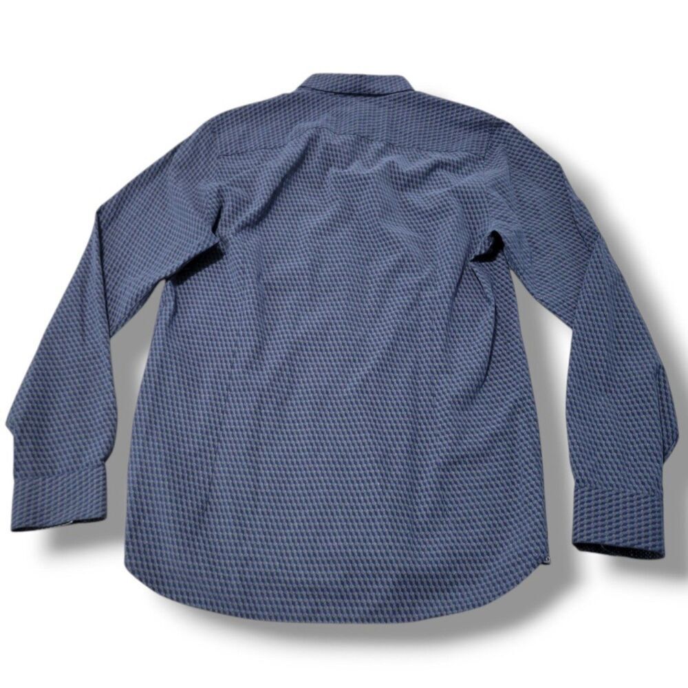 Ted Baker London Shirt Size 3 Dress Shirt Button Up Shirt Long Sleeve Geometric - Picture 4 of 8
